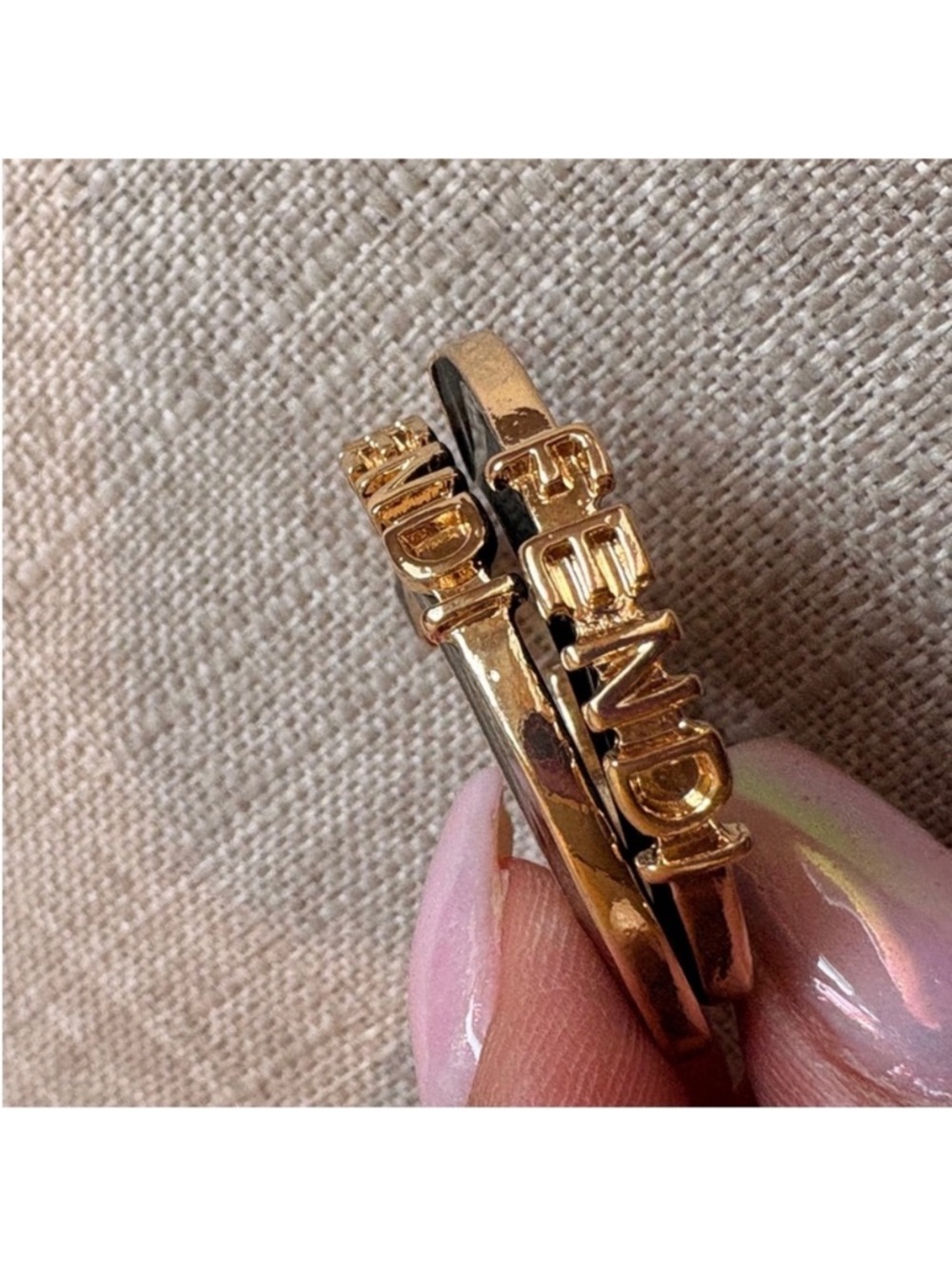 Fendi Gold-Tone Hoops with Black Enamel Logo Trim - Picture 3 of 8